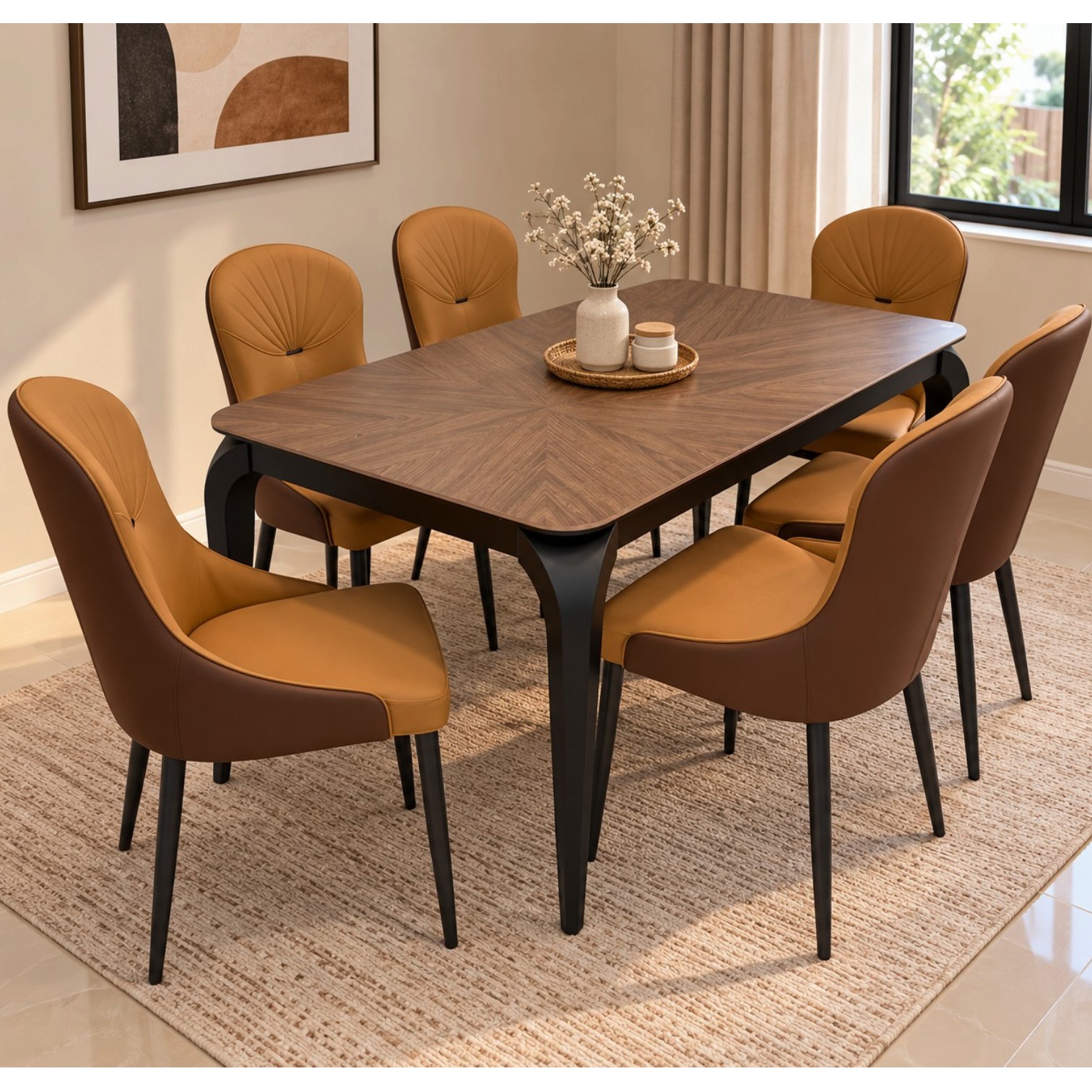 Lucia 6 Seater Stone Dining Set