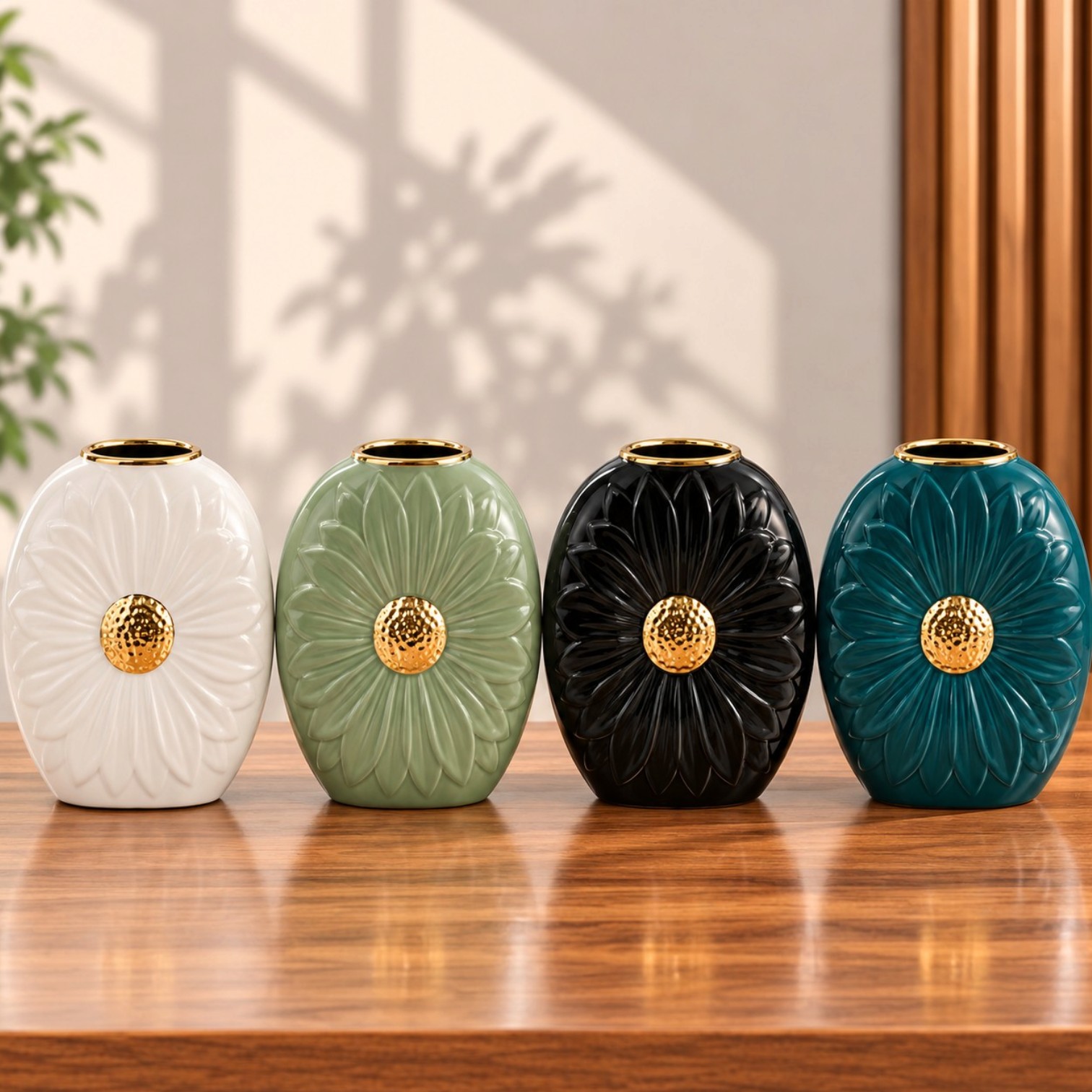 Medium Floral Ceramic Vase