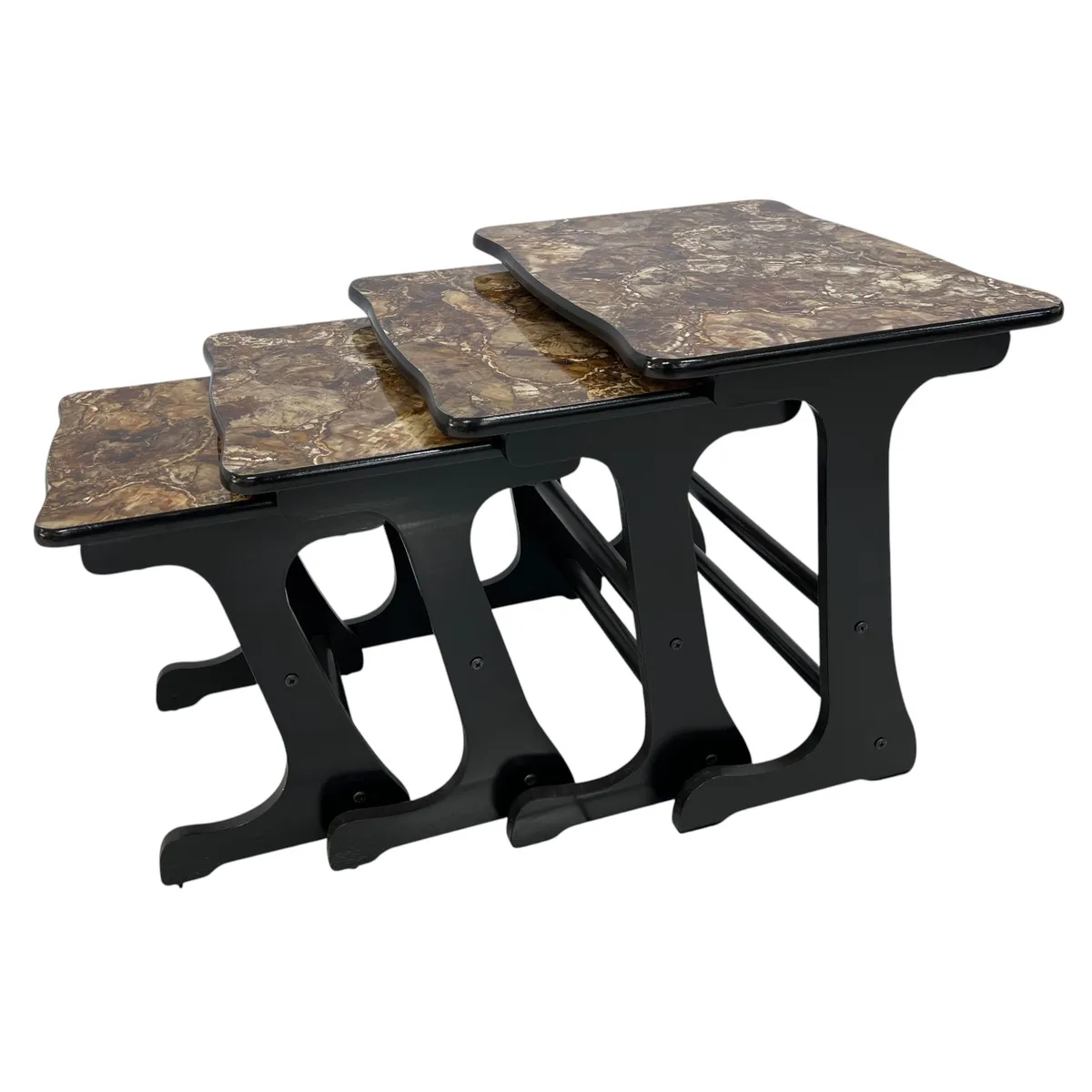 Classic Brown Nesting Table Set