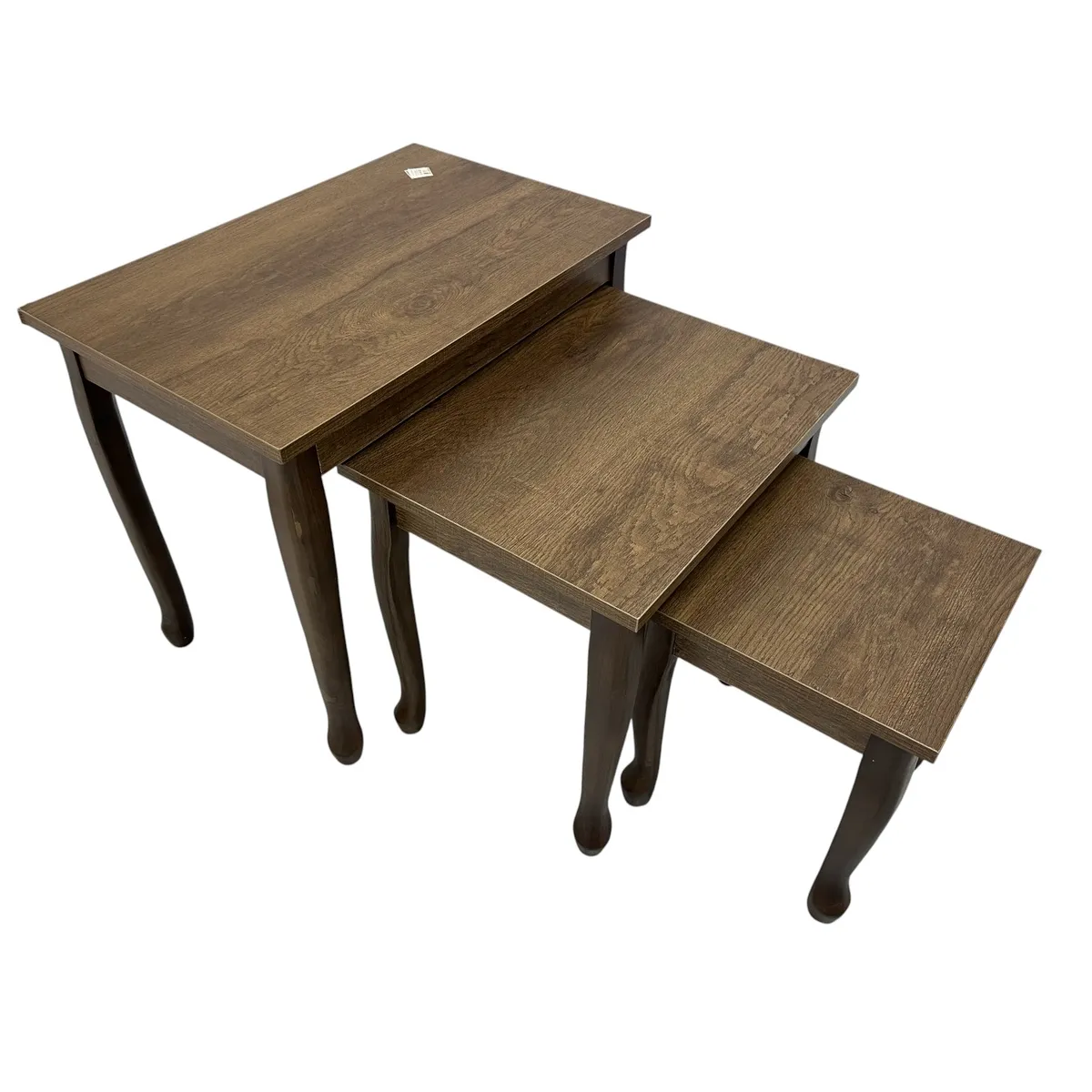 Rustic Oak-Style Nesting Tables
