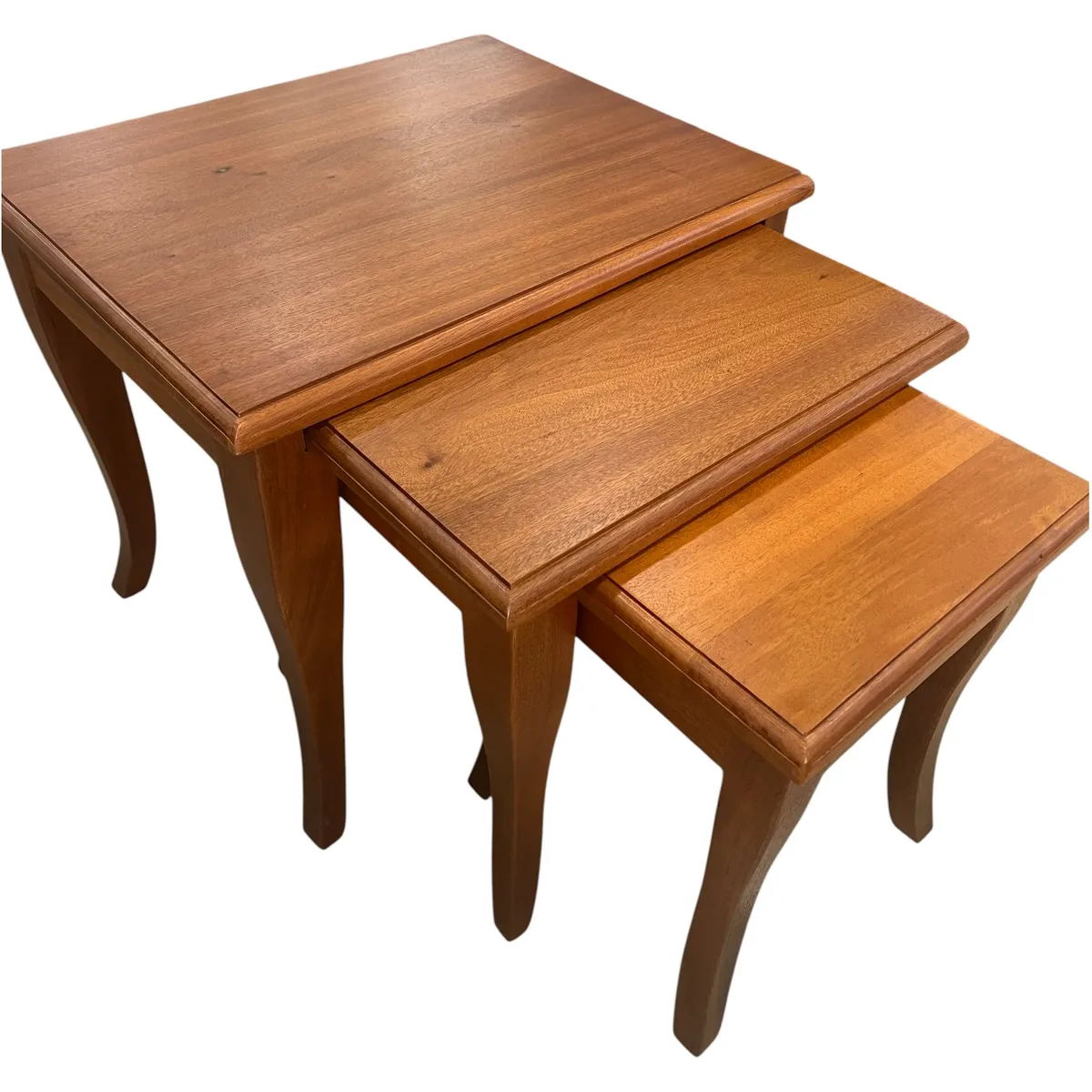 Warm Mahogany Nesting Stool Set