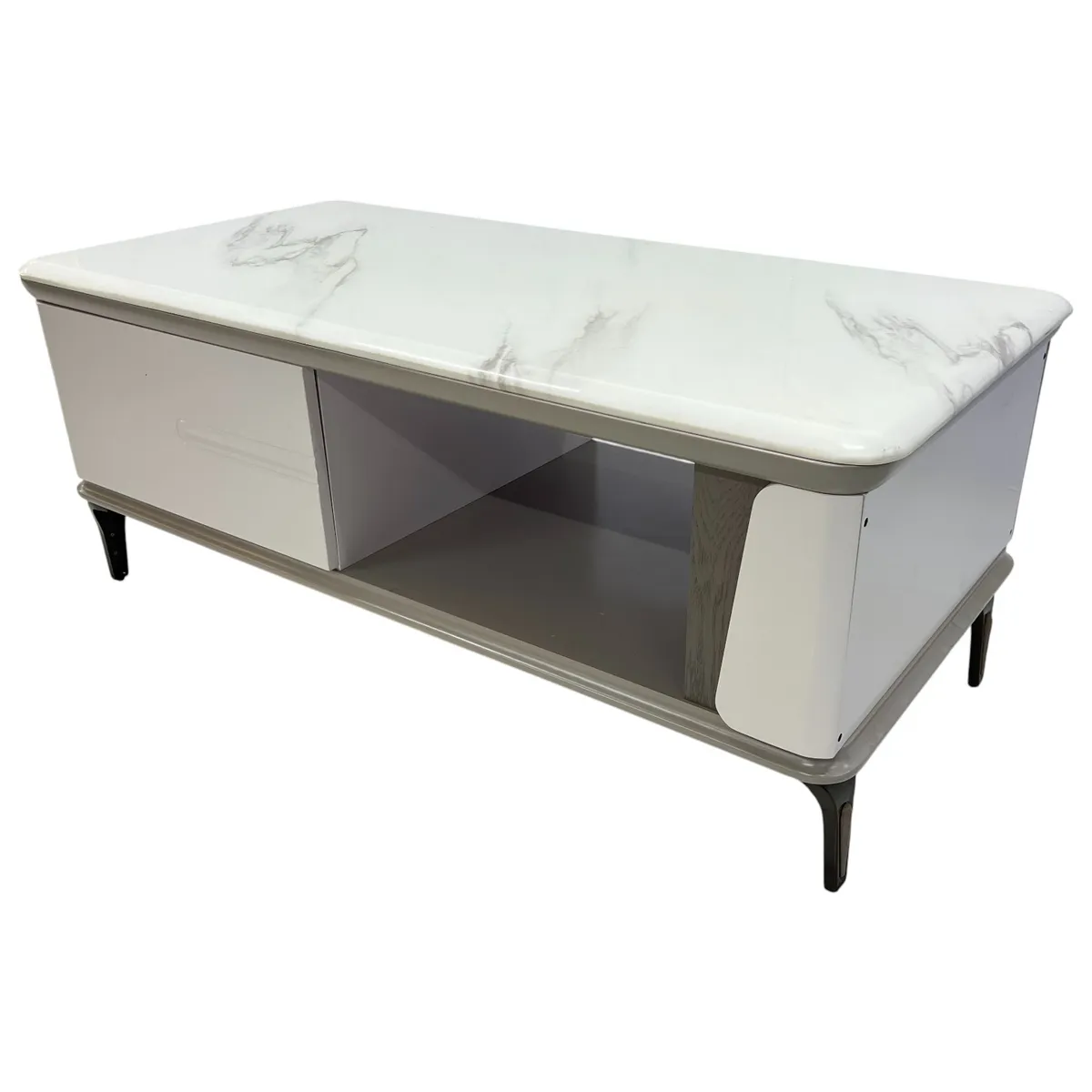 WHITE MARBLE COFFEE TABLE (D2045)